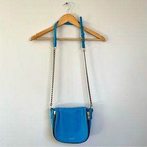 NWOT New Without Tags Deadly Ponies Electric Blue Crossbody Bag Purse with Chain